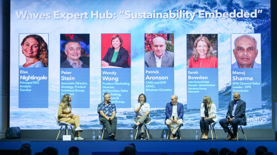 How is Canalys addressing the sustainability of its events?
