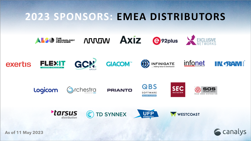 Record number of leading distributors to support the Canalys Forum EMEA 2023